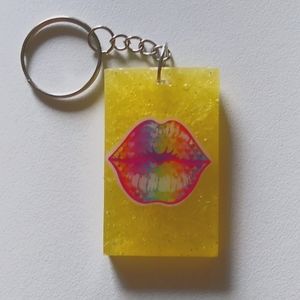 Handmade Retro Lips Keychain